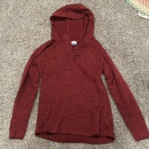 Columbia medium hooded sweater with buttons.